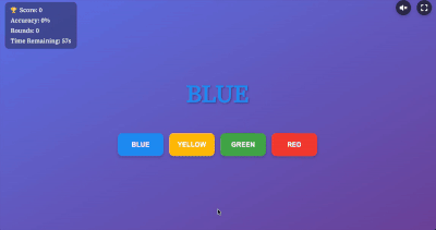 Stroop Test gameplay preview