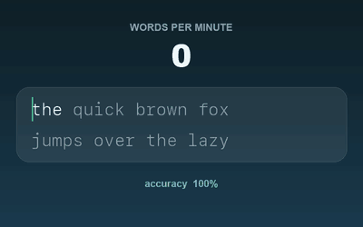 Typing Speed Test gameplay preview